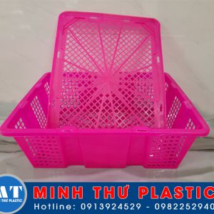 Rổ thái có nắp 12kg 49x35x15