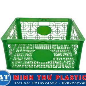 Rổ sầu riêng màu xanh lá 44x37x21