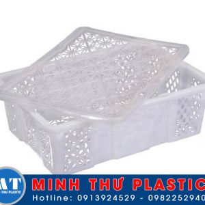 Rổ trái vải 2kg kích thước 27,5x21,5x9,5